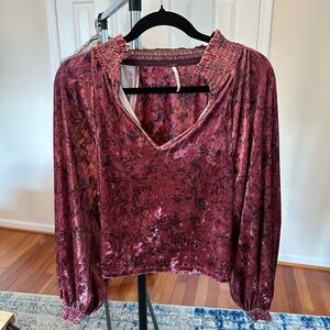 Free People velvet top